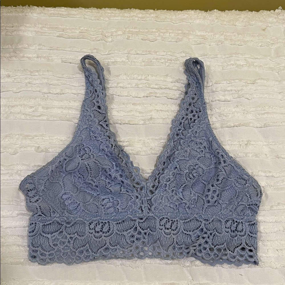 Aerie Lace Bralette in Dusty Blue Size S